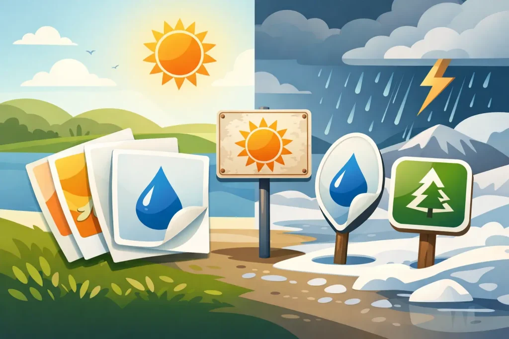 Which Sticker Stock Lasts Outdoors for Signs?